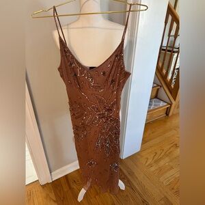 MARINA Beaded Midi Dress